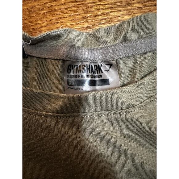 Gym Shark Cropped Tank Green Size X-Small Floral Embroidered - Picture 3 of 4